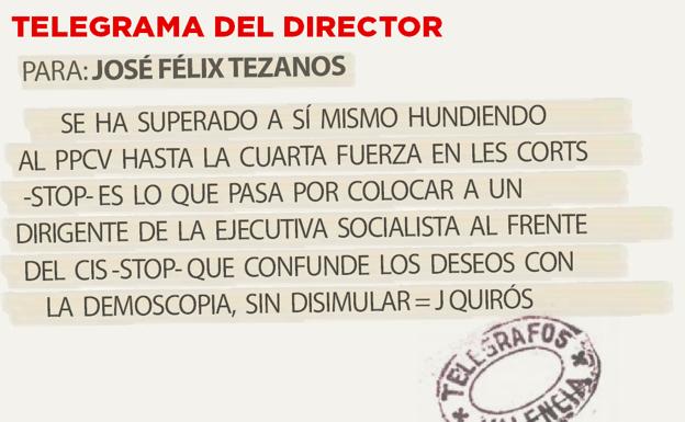 Telegrama para José Félix Tezanos