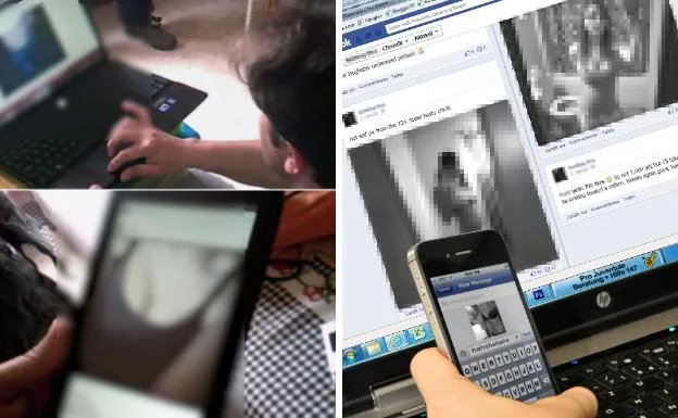 Imágenes de una operación policial contra un acosador y de la práctica del 'sexting' a través de Facebook.