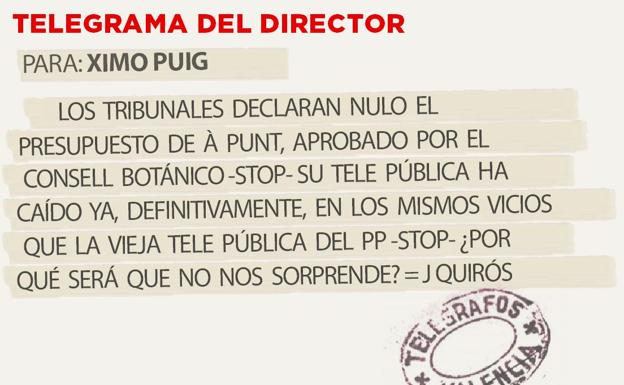 Telegrama para Ximo Puig