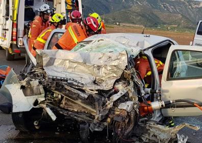 Imagen secundaria 1 - Tráfico en Valencia | Un fallecido tras una colisión en la N-332 a la altura de Favara