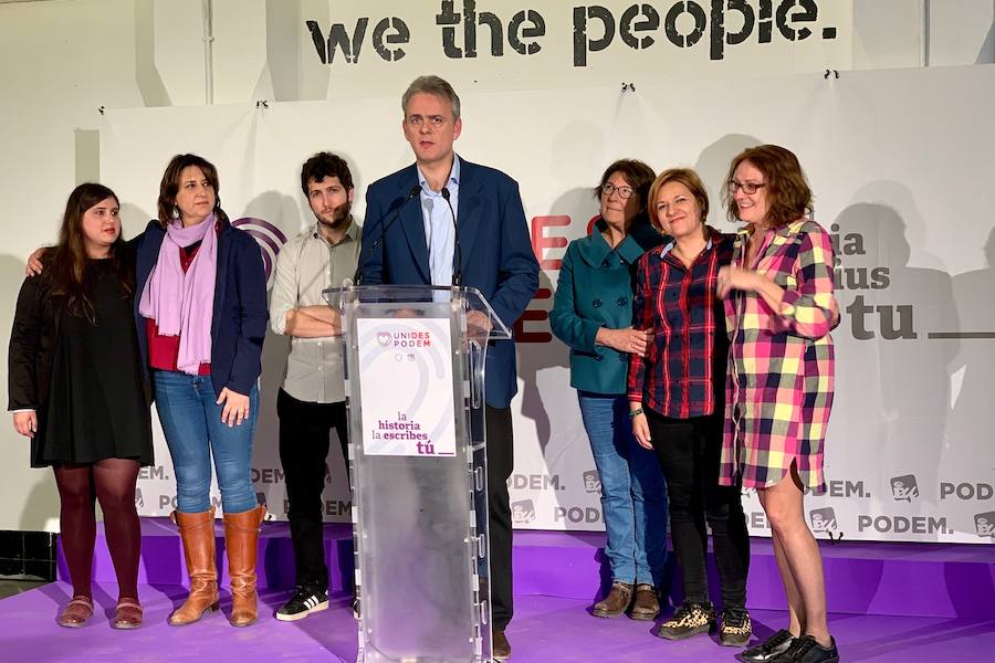 Fotos: Así espera Unidas Podemos los resultados de las elecciones del 28-A