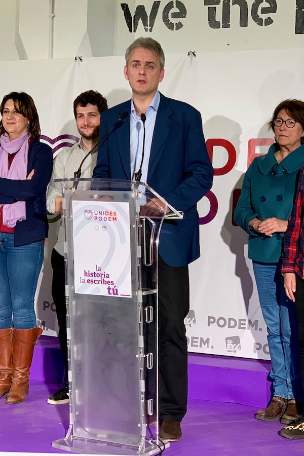 Fotos: Así espera Unidas Podemos los resultados de las elecciones del 28-A