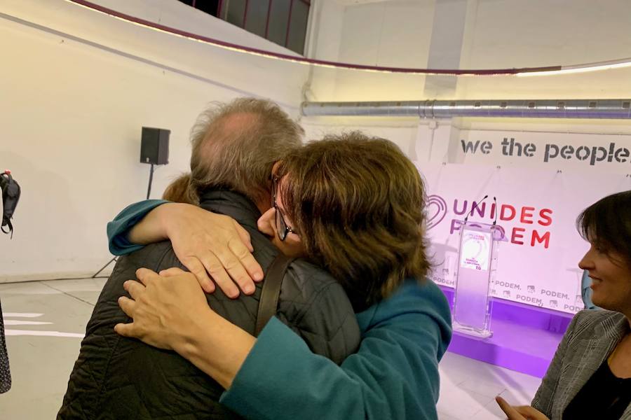 Fotos: Así espera Unidas Podemos los resultados de las elecciones del 28-A