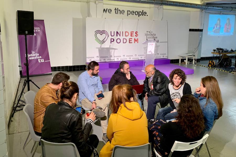 Fotos: Así espera Unidas Podemos los resultados de las elecciones del 28-A