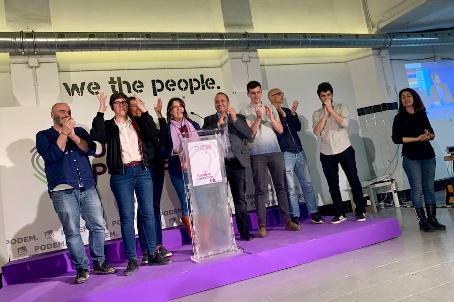 Fotos: Así espera Unidas Podemos los resultados de las elecciones del 28-A