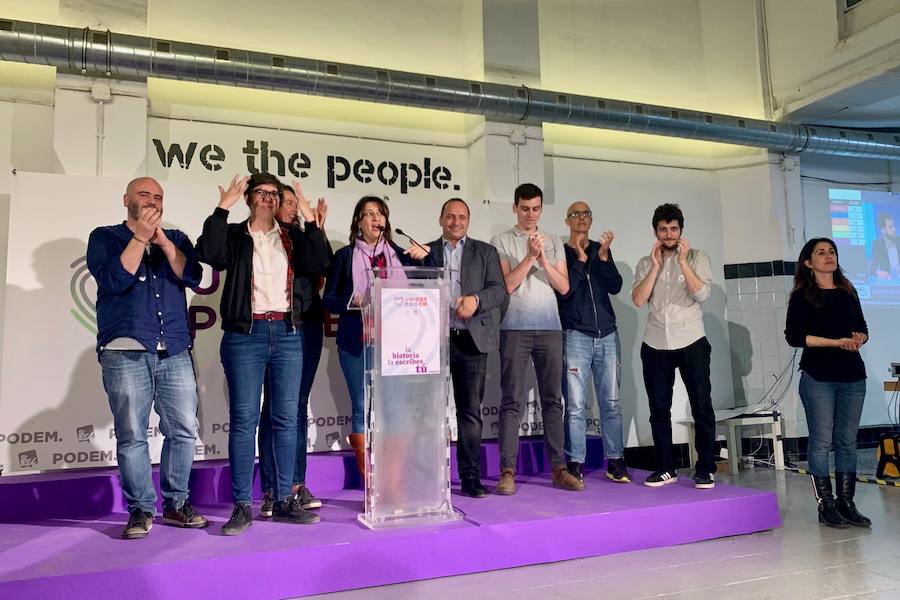 Fotos: Así espera Unidas Podemos los resultados de las elecciones del 28-A