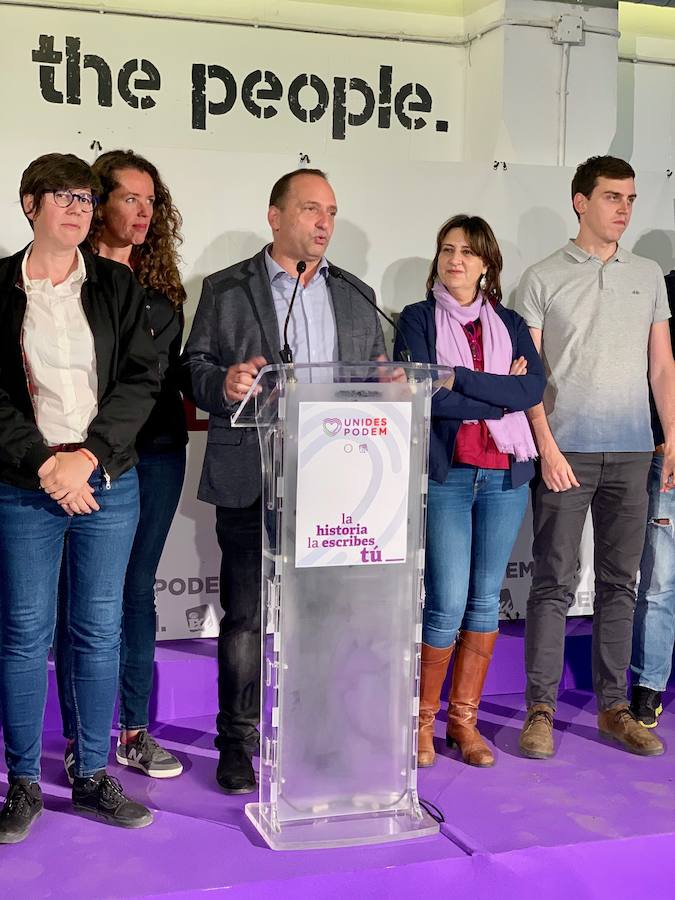 Fotos: Así espera Unidas Podemos los resultados de las elecciones del 28-A