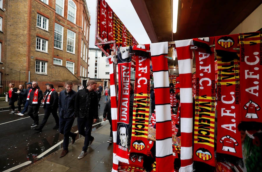 Estas son las mejores imágenes que deja el partido de ida de semifinales de la liga europea en el Emirates Stadium