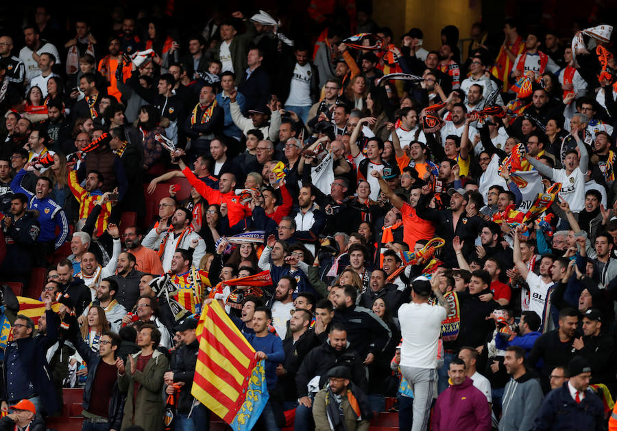 Estas son las mejores imágenes que deja el partido de ida de semifinales de la liga europea en el Emirates Stadium