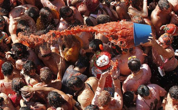 Galería. Las mejores imágenes de la Tomatina 2018.