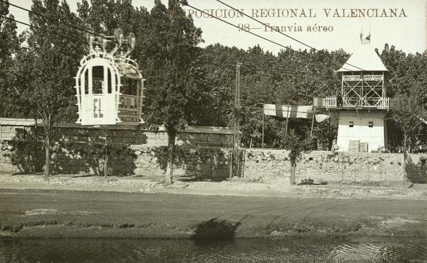 Tranvía aéreo estrenado para la Exposición Regional Valenciana de 1909.