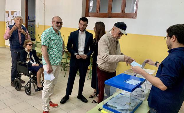 Un colegio electoral, esta mañana.