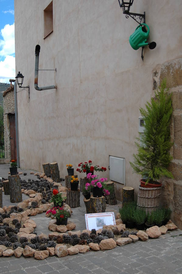 Los aromas y colores de las flores se han adueñado de Aras de los Olmos (Valencia). Durante la primavera, esta localidad situada Los Serranos cubre sus calles, fachadas con cientos de plantas y arte efímero. La exposición de las propuestas presentadas en «Aras en flor» se podrá visitar hasta el 30 de junio Los diseñadores de paisajes han tenido que defender la sostenibilidad, belleza y creatividad de la propuesta. Además de combinar flores y plantas con materiales del entorno utilizados históricamente por los vecinos y vecinas. Esta pequeña localidad del interior de la Comunitat Valenciana aguarda entre montes como un remanso de paz que fue poblado por íberos, romanos y árabes, Incluso, formó parte de la Orden de Montesa en 1318. Y todas estas culturas se han quedado guardadas entre sus callejuelas. 