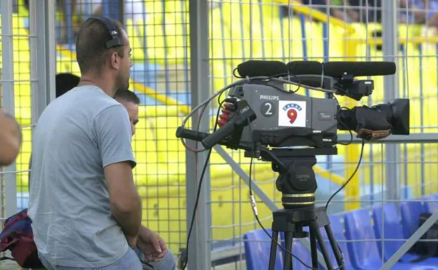 Una cámara de Canal 9, en una retransmisión deportiva. 