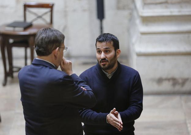 El conseller Vicent Marzà junto al presidente de la Generalitat, Ximo Puig. 