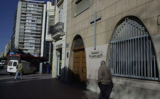 Entrada a la Parroquia San Vicente Mártir.