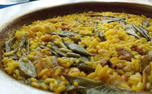 Paella valenciana.