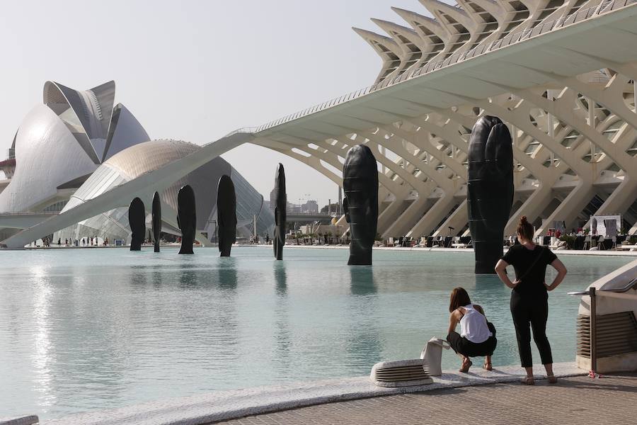 Minna, Isabella, Laura Asia, Maria, Laurelle, Carla y Silvia. Son los nombres de las grandes esculturas del artista Jaume Plensa que desde este jueves 26 de junio lucen en la Ciudad de las Ciencias de Valencia. La exposición, que se podrá ver hasta el 3 de noviembre, es todo un «homenaje a la feminidad», ha dicho el artista barcelonés. Plensa ha descrito la muestra, creada para Valencia, como una celebración de la mujer «en su diversidad». El creador ha vuelto a la capital del Turia tras más de una década para quedarse. La propia Hortensia Herrero ha afirmado que comprará «dos de estas cabezas escultóricas: una a título personal y otra al de la Fundación».