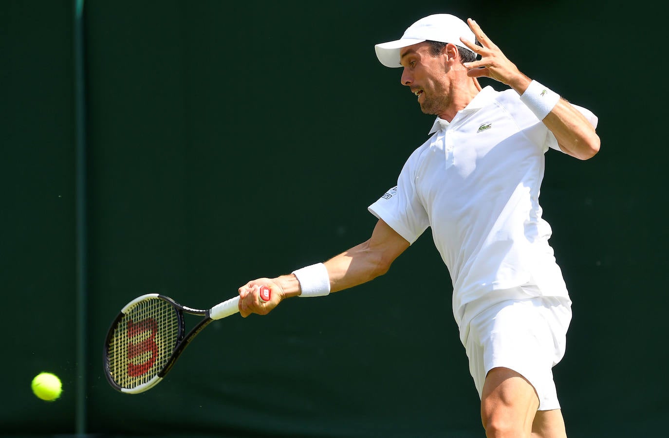 Roberto Bautista en el partido contra Steve Darcis.