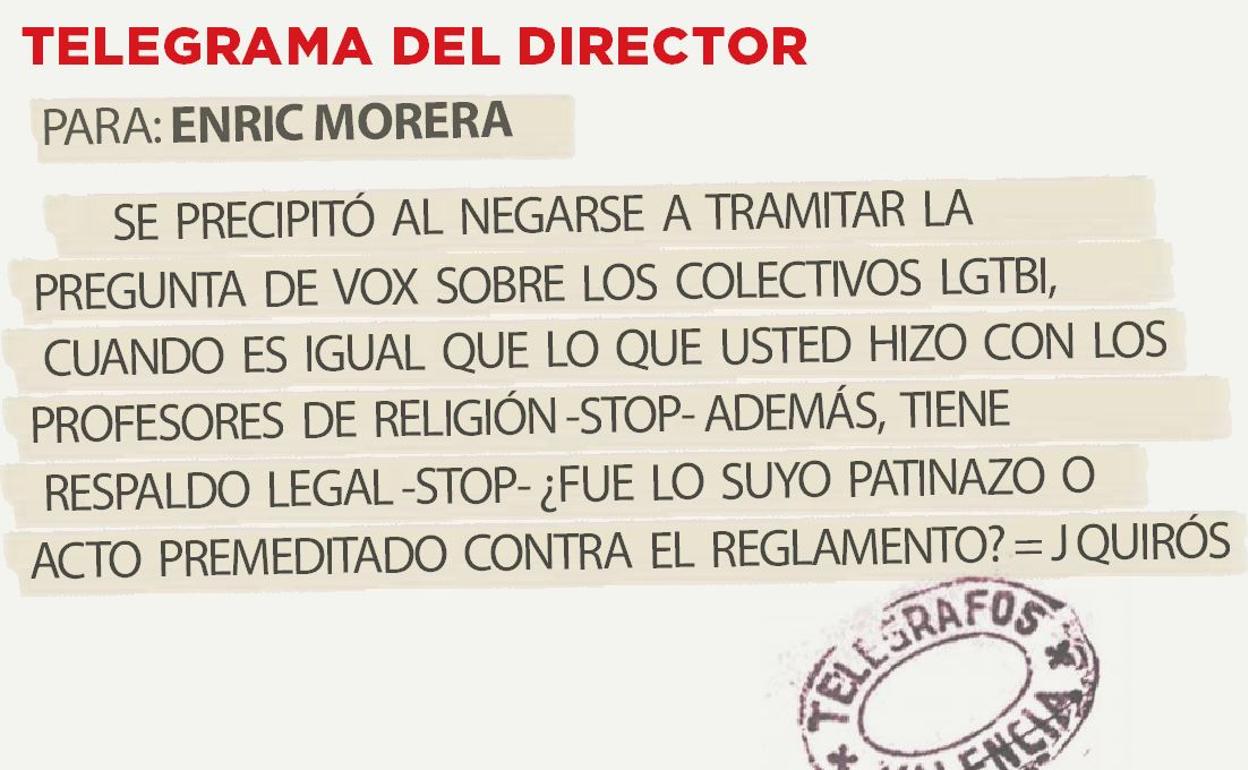 Telegrama para Enric Morera