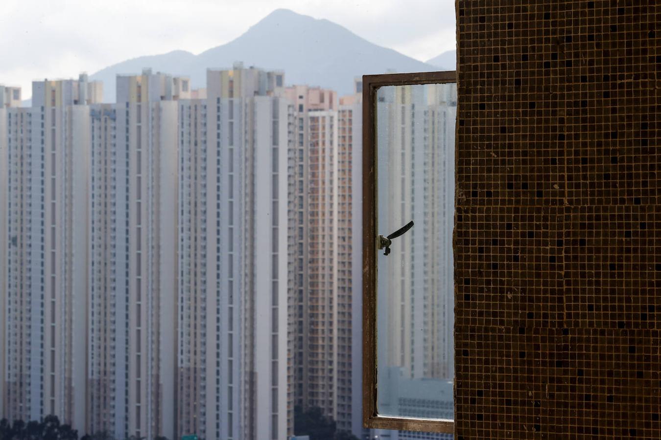 Bloques de apartamentos residenciales en Hong Kong.