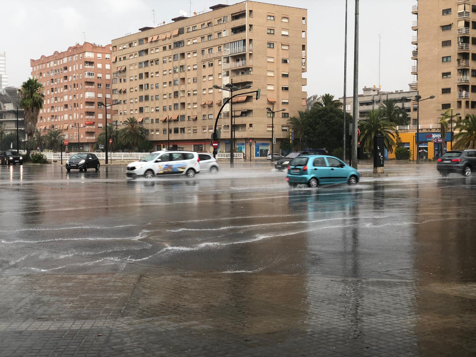 Tormenta de granizo en Valencia el domingo 7 de julio de 2019.