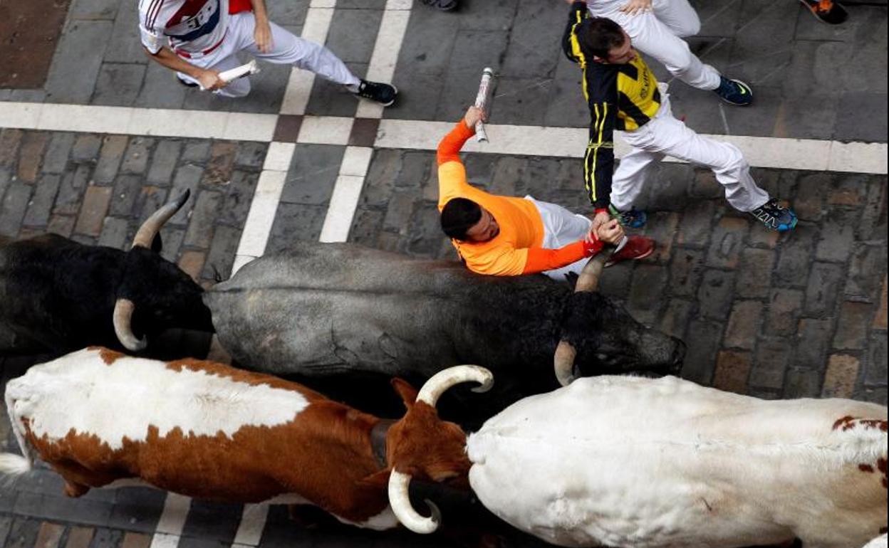 Los toros de José Escolar regalan un encierro de preciosas carreras