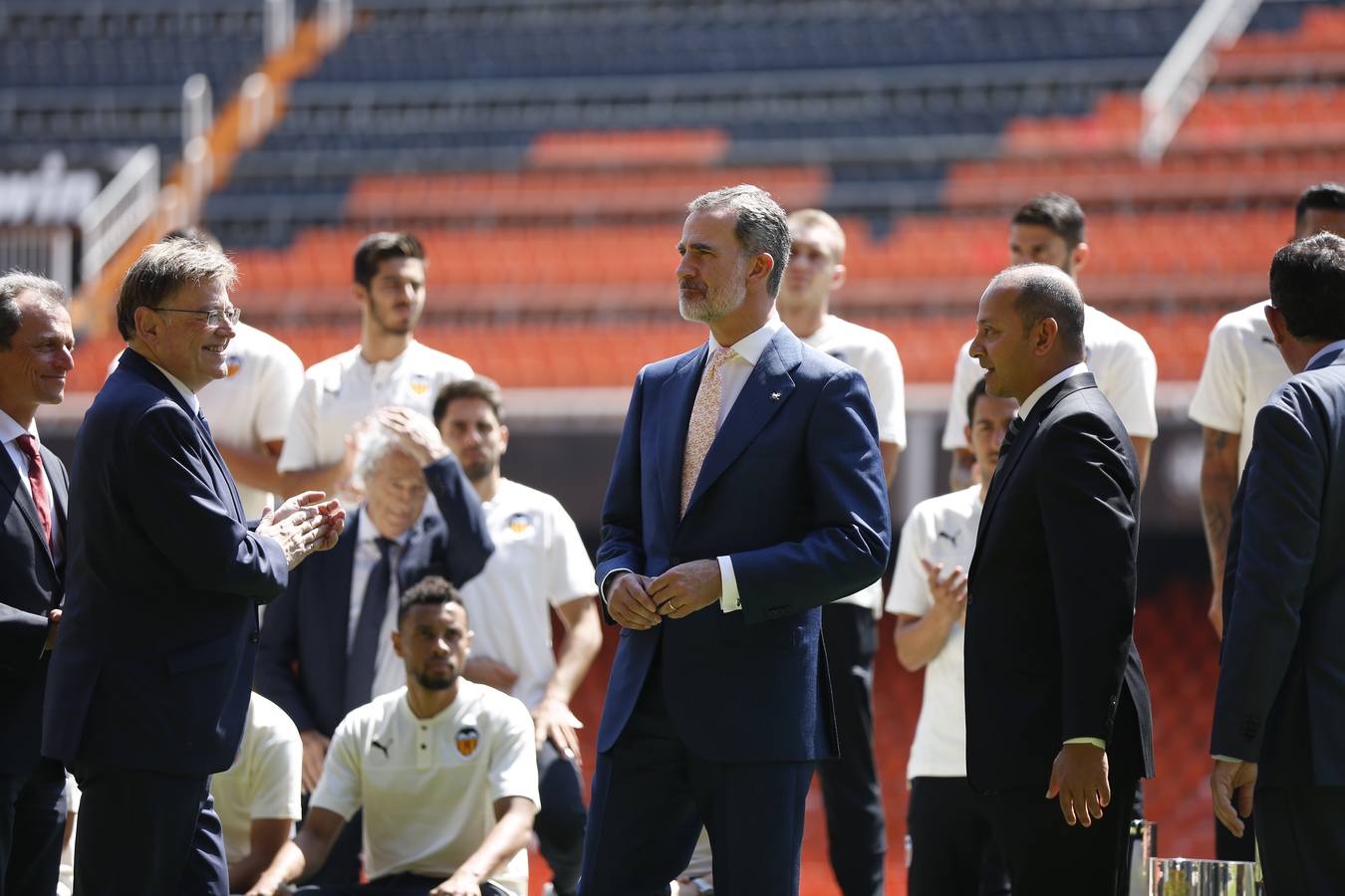 El rey Felipe VI y el Valencia CF han celebrado heste lunes un acto en Mestalla con motivo del Centenario del club. 