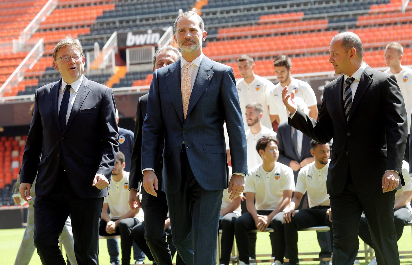 El rey Felipe VI y el Valencia CF han celebrado heste lunes un acto en Mestalla con motivo del Centenario del club. 