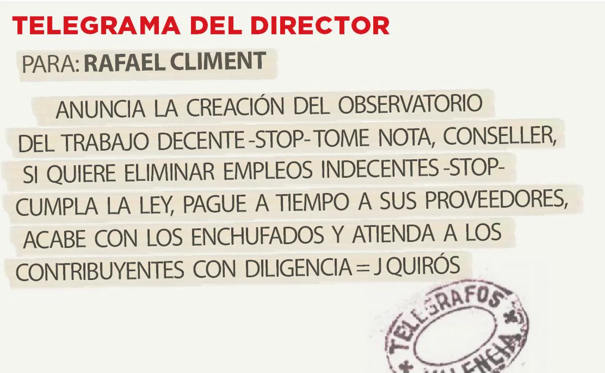 Telegrama para Rafael Climent