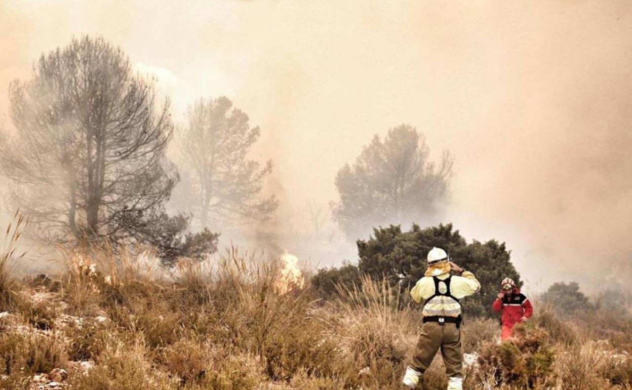 Incendio de Beneixama que arrasó este lunes con casi 900 hectáreas. 