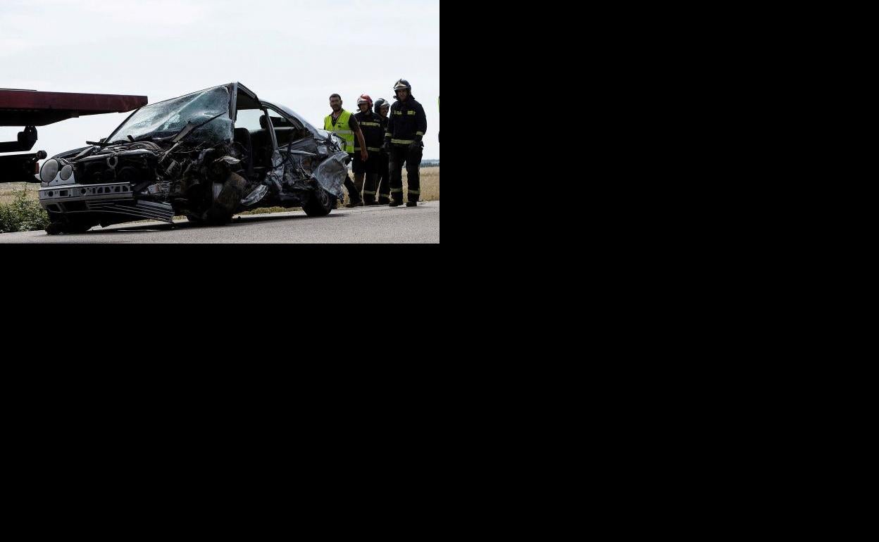 Accidente en una carretera española.