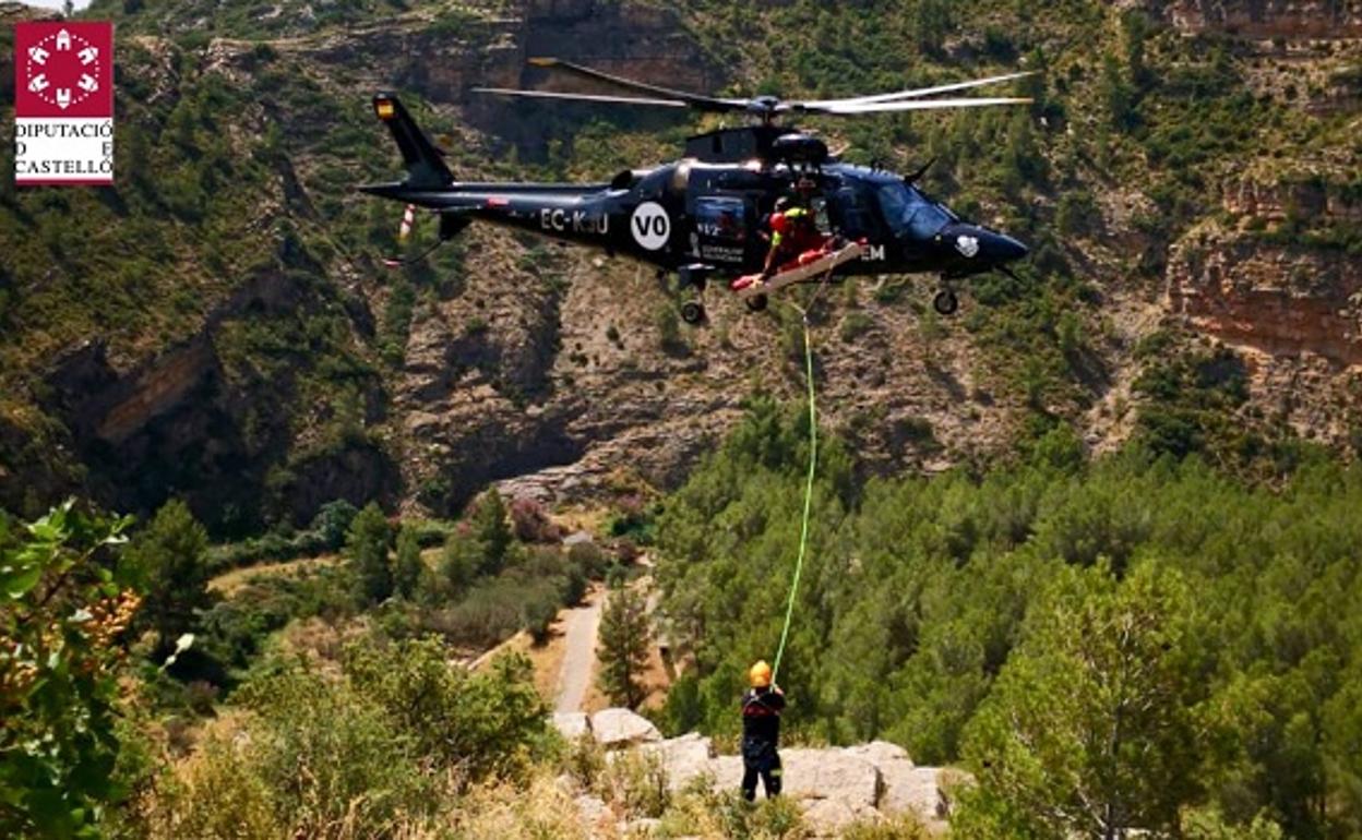 Trabajos de rescate en Jérica.