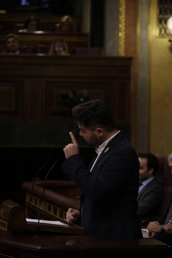 Gabriel Rufián interviene en el debate de investidura.