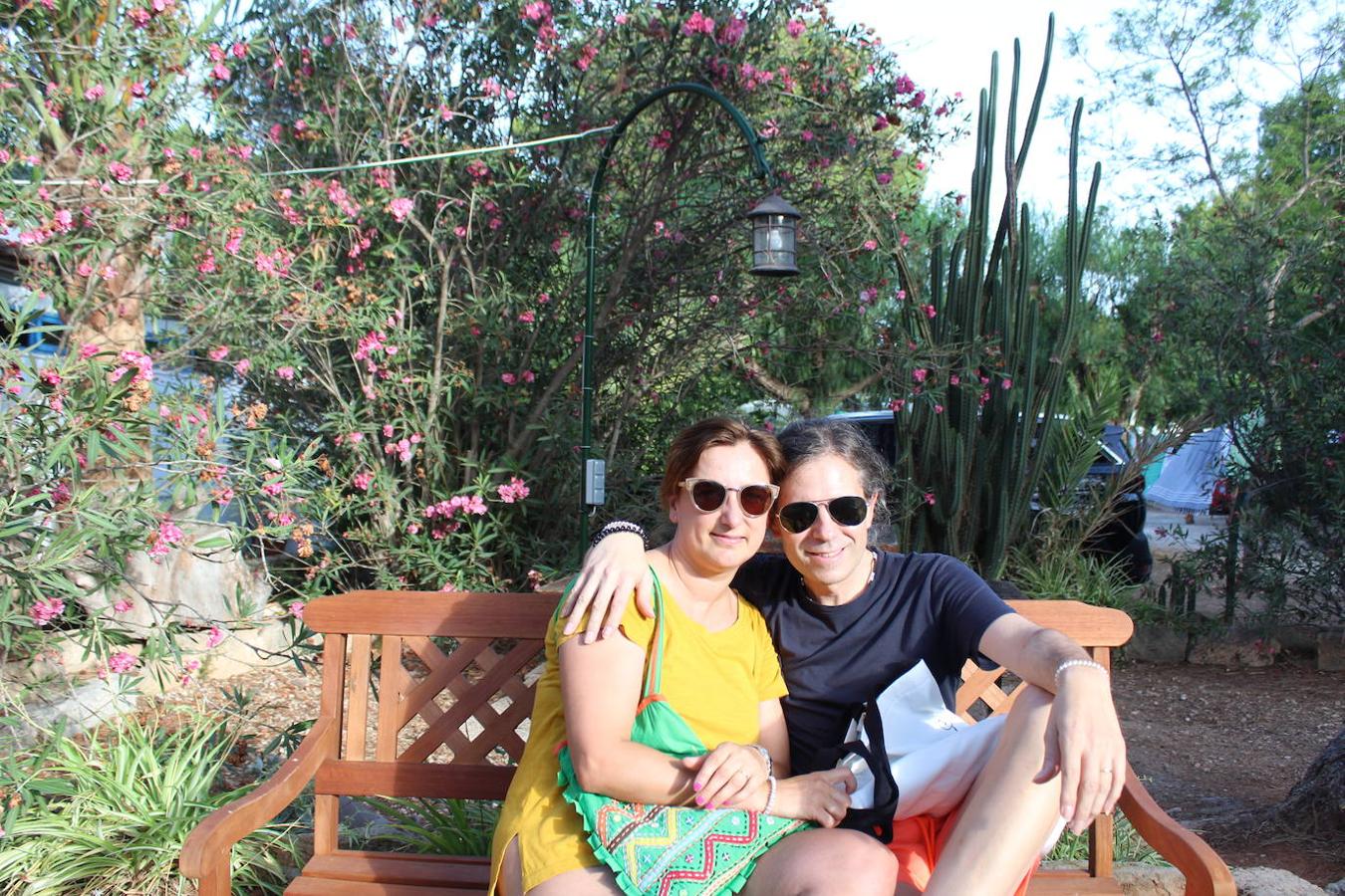 Lourdes y Gustavo en el Camping Los Pinos