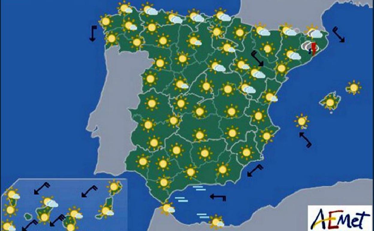 Previsión del tiempo para el puente del 15 de agosto