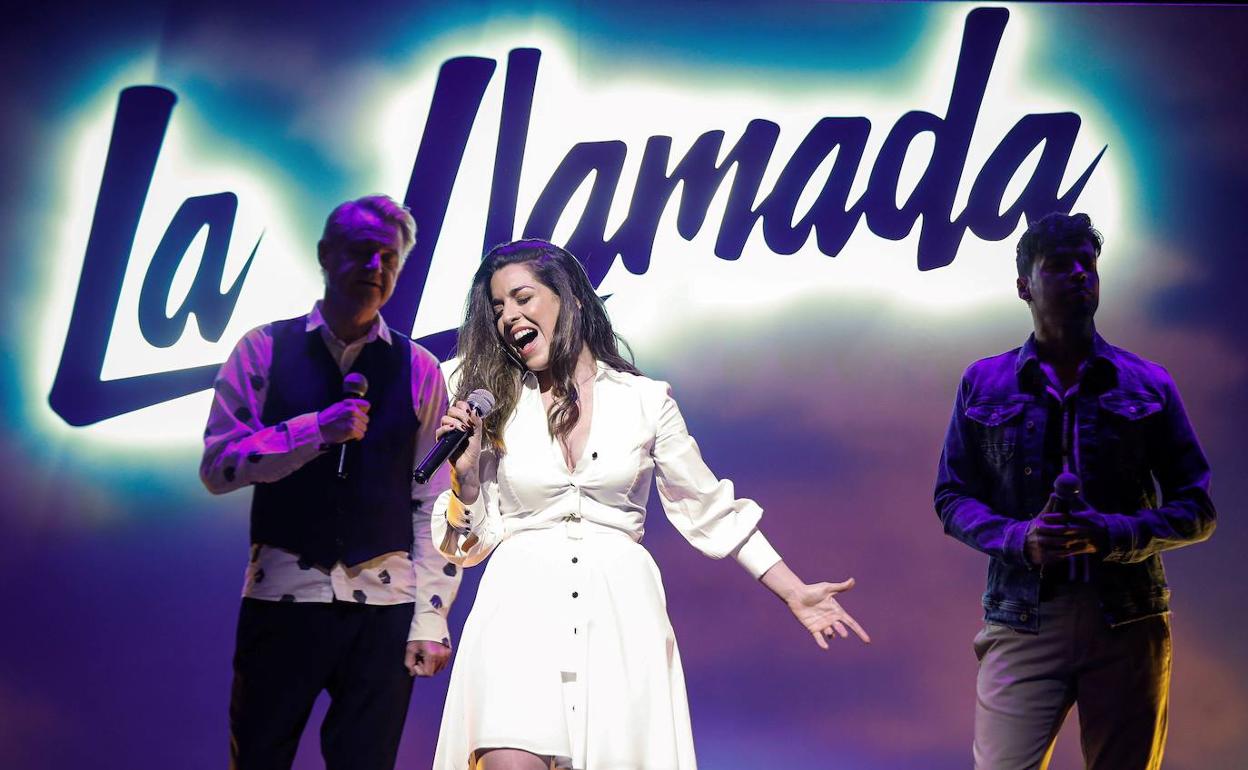 Ruth Lorenzo en una de las actuaciones del musical 'La Llamada'. 