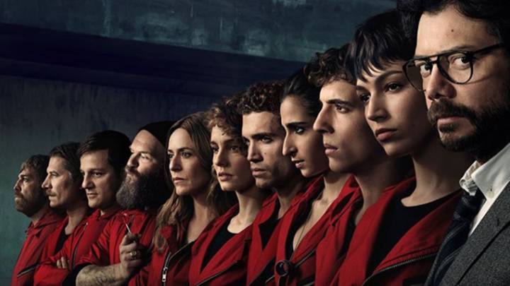 La casa de papel (Netflix). La ficción nacional consiguió un éxito enorme en todo el mundo con su trama en torno al atraco de la Fábrica de Moneda.