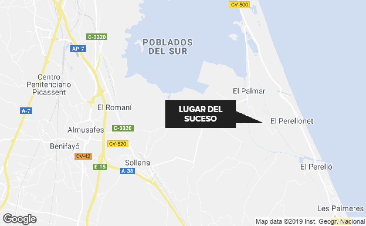 Un motorista sufre un accidente en el Perellonet