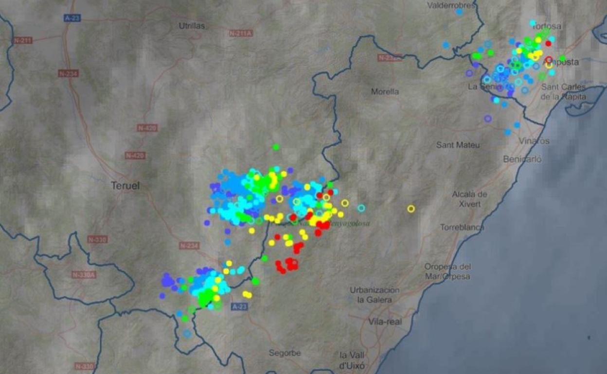 Los rayos caídos en Castellón. 