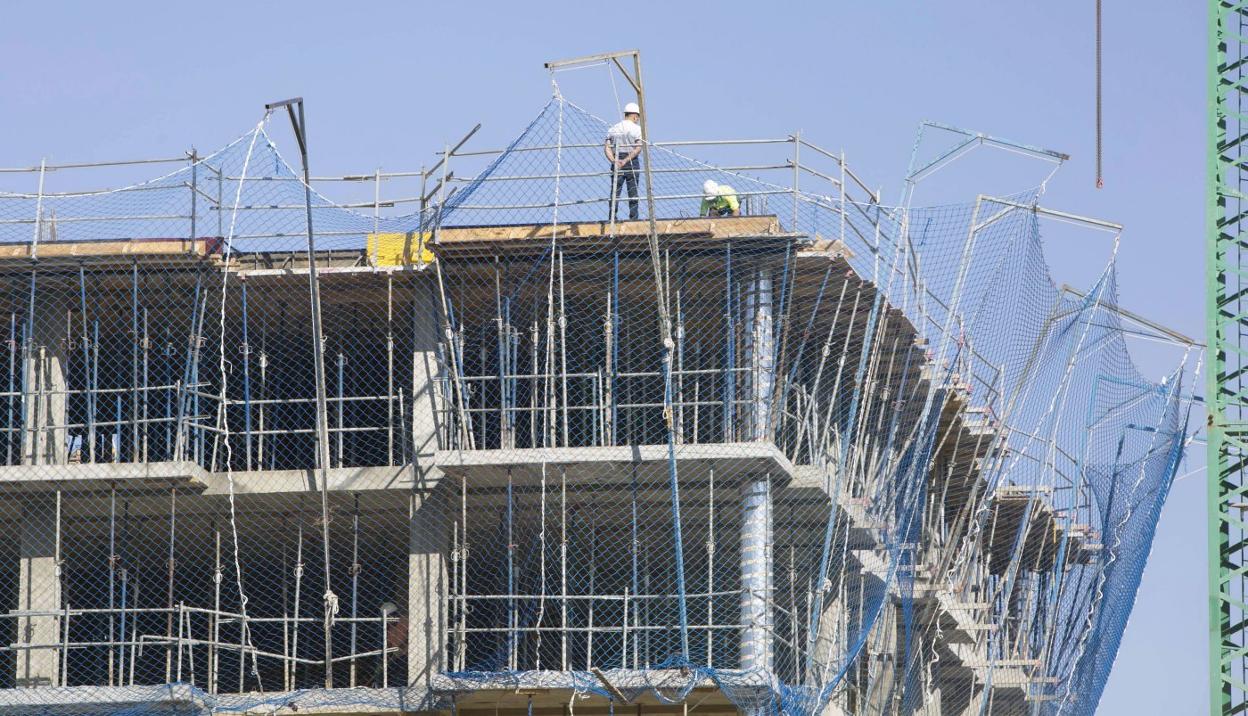 Edificio en construcción en Valencia. 