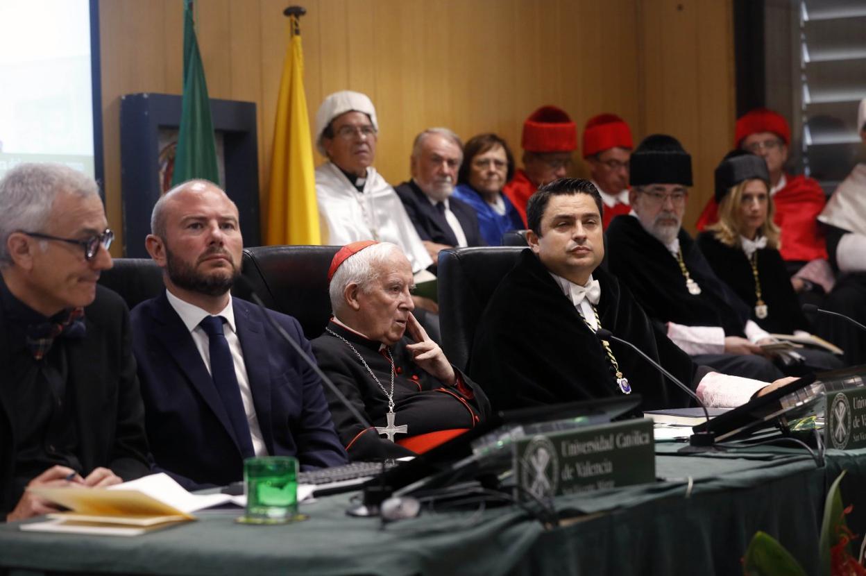 De izquierda a derecha, Rafael Tabarés, Toni Gaspar, Antonio Cañizares y José Manuel Pagán. 