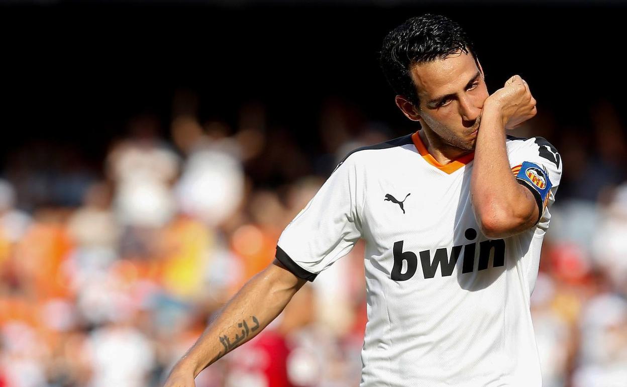 Parejo en el último partido de Marcelino como entrenador del Valencia.