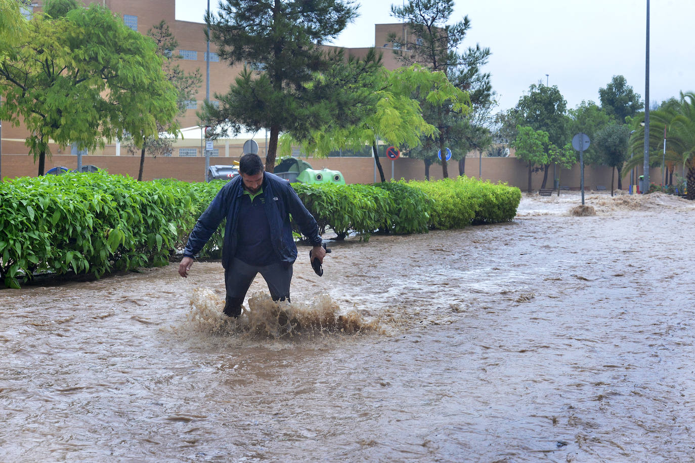 Efectos del temporal en Murcia.