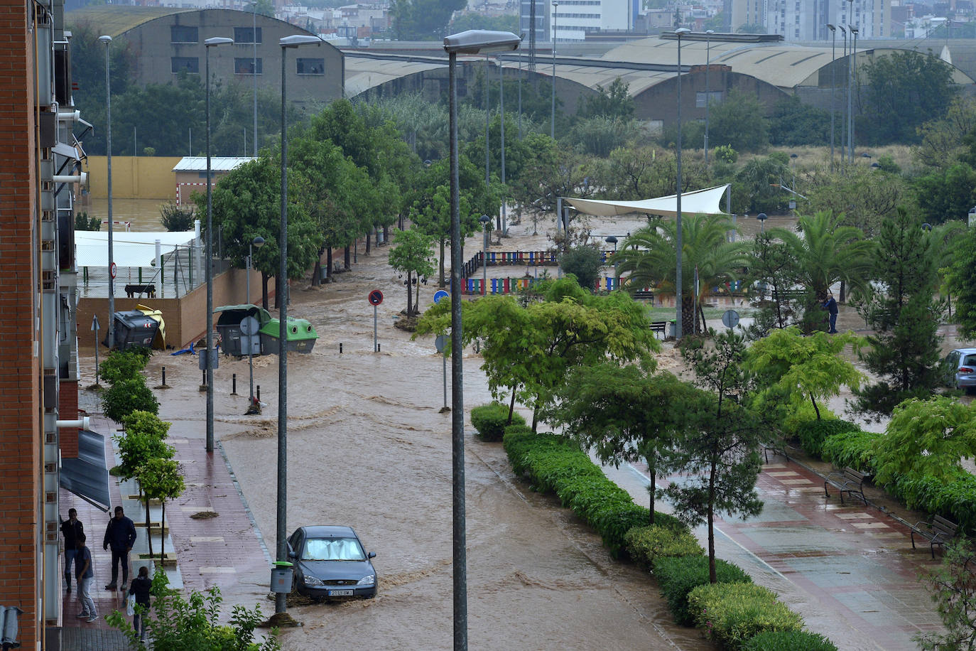 Efectos del temporal en Murcia.