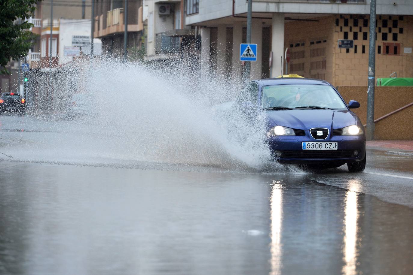 Efectos del temporal en Murcia.