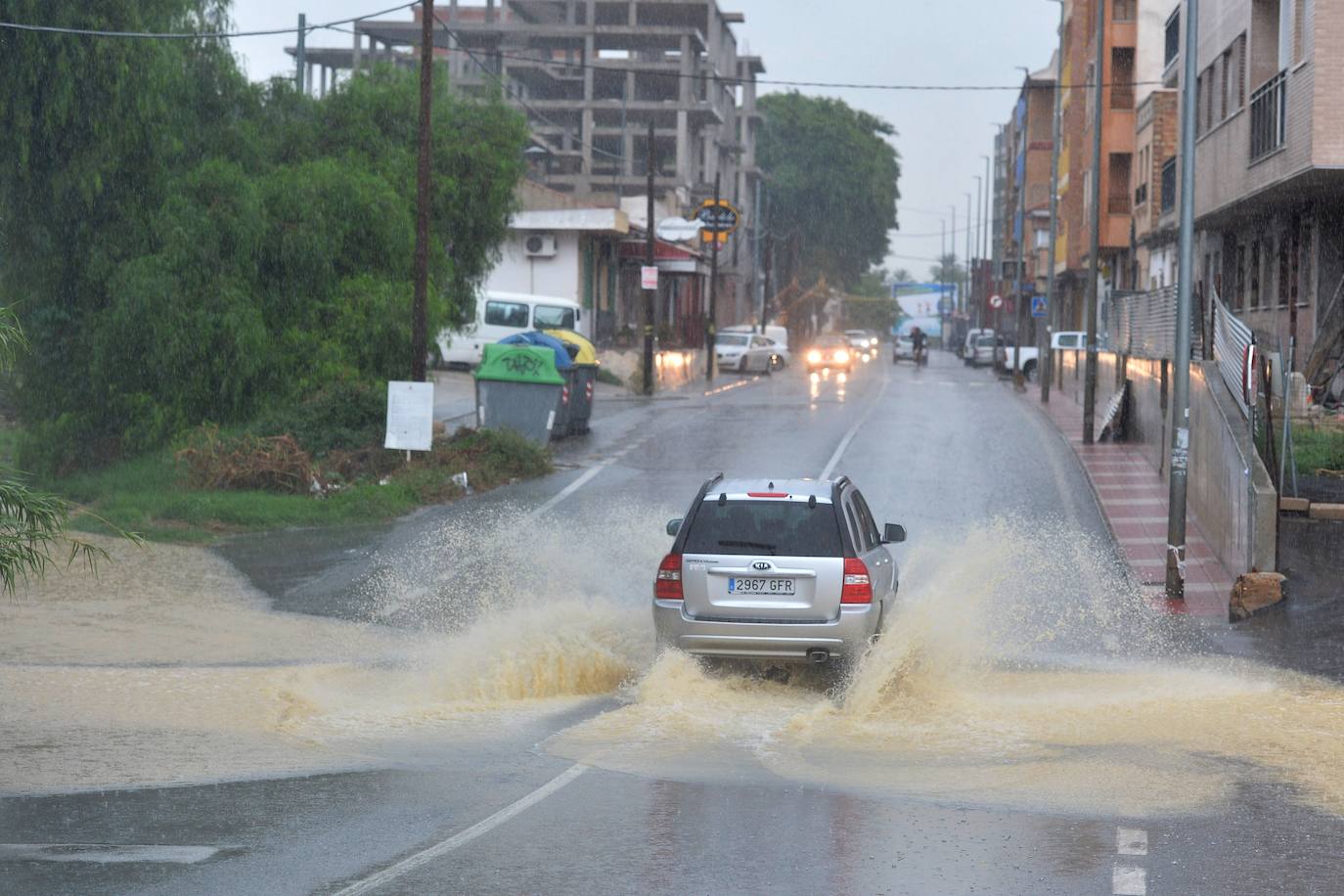 Efectos del temporal en Murcia.