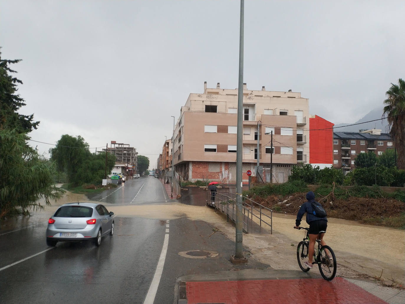 Efectos del temporal en Murcia.