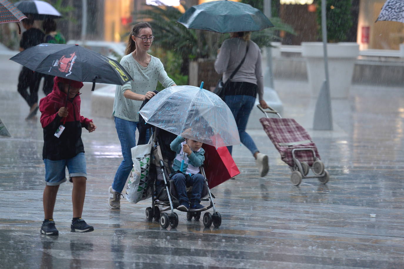 Efectos del temporal en Murcia.