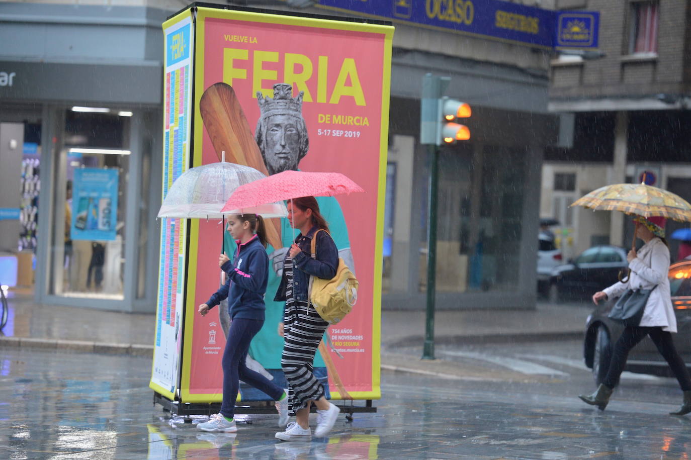 Efectos del temporal en Murcia.